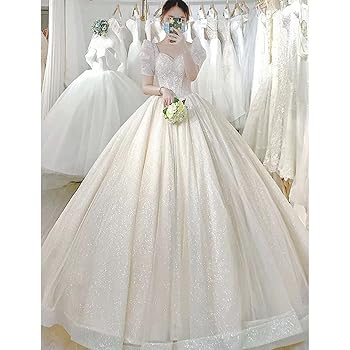 ウエディングドレス(ベール込み)　Aライン　7号　インポートドレス 妊婦着用可 ウエディングドレス(ベール込み) Aライン 7号 インポートドレス
